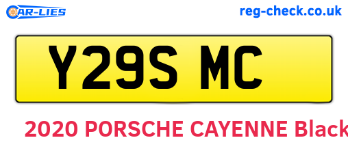 Y29SMC are the vehicle registration plates.