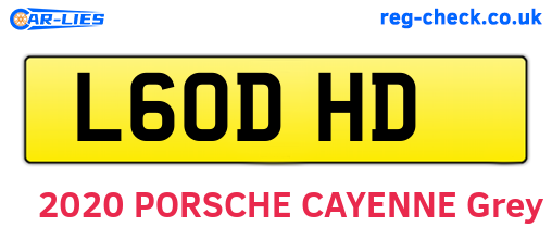 L60DHD are the vehicle registration plates.