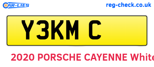 Y3KMC are the vehicle registration plates.