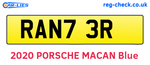 RAN73R are the vehicle registration plates.