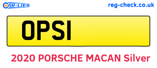 OPS1 are the vehicle registration plates.