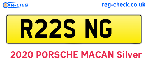 R22SNG are the vehicle registration plates.