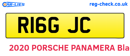 R16GJC are the vehicle registration plates.