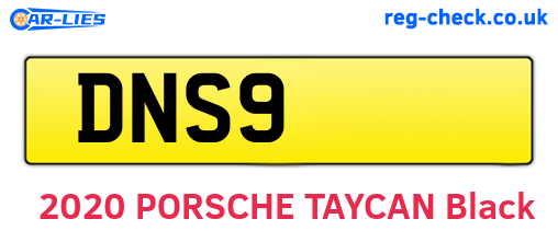 DNS9 are the vehicle registration plates.
