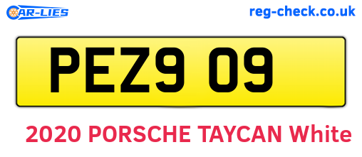 PEZ909 are the vehicle registration plates.