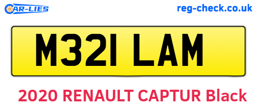 M321LAM are the vehicle registration plates.
