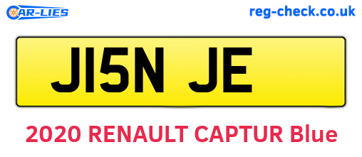 J15NJE are the vehicle registration plates.