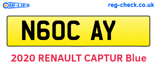N60CAY are the vehicle registration plates.
