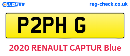 P2PHG are the vehicle registration plates.