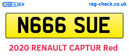 N666SUE are the vehicle registration plates.