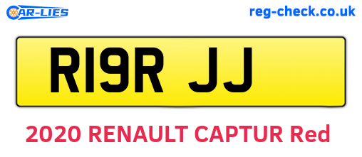 R19RJJ are the vehicle registration plates.
