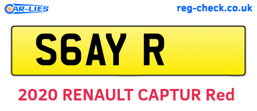 S6AYR are the vehicle registration plates.