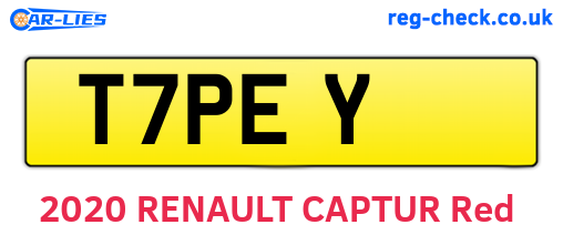 T7PEY are the vehicle registration plates.