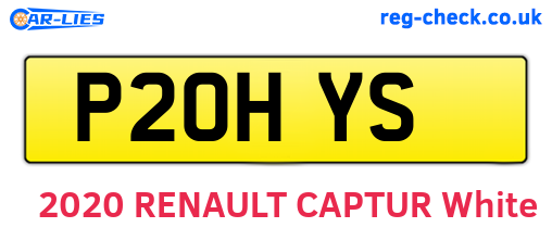 P20HYS are the vehicle registration plates.