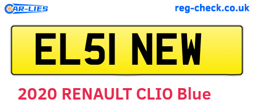EL51NEW are the vehicle registration plates.