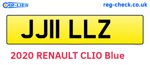 JJ11LLZ are the vehicle registration plates.