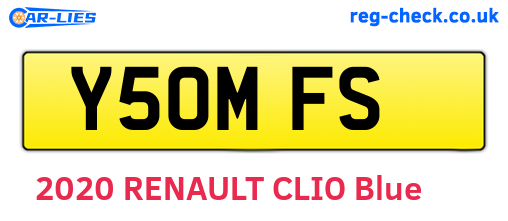 Y50MFS are the vehicle registration plates.
