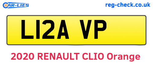 L12AVP are the vehicle registration plates.