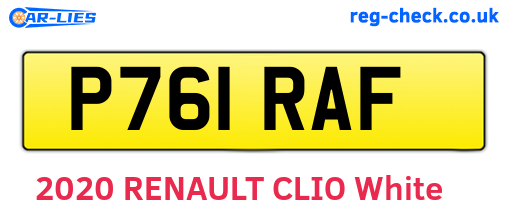 P761RAF are the vehicle registration plates.