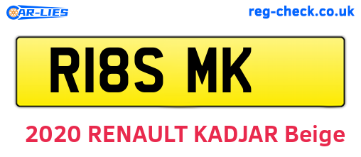 R18SMK are the vehicle registration plates.