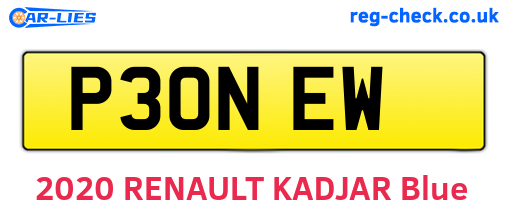 P30NEW are the vehicle registration plates.