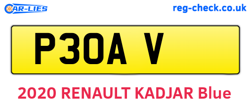 P3OAV are the vehicle registration plates.