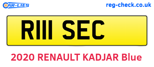 R111SEC are the vehicle registration plates.