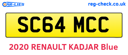 SC64MCC are the vehicle registration plates.