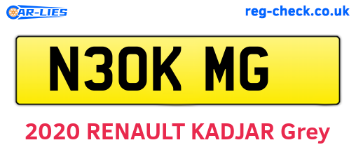 N30KMG are the vehicle registration plates.