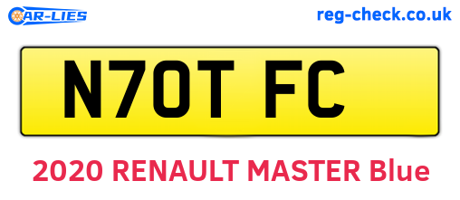 N70TFC are the vehicle registration plates.