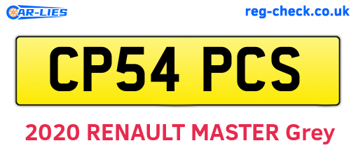 CP54PCS are the vehicle registration plates.