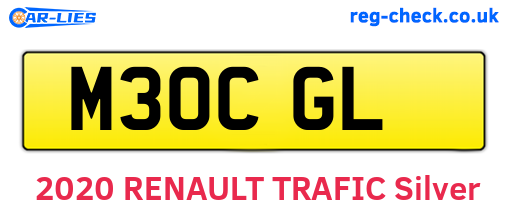 M30CGL are the vehicle registration plates.