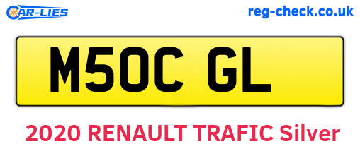 M50CGL are the vehicle registration plates.