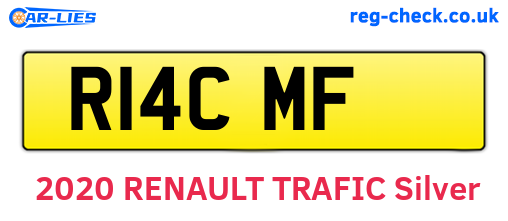 R14CMF are the vehicle registration plates.