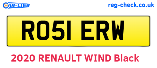 RO51ERW are the vehicle registration plates.
