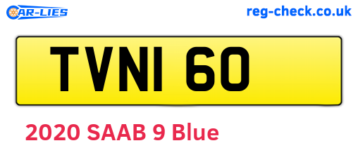 TVN160 are the vehicle registration plates.