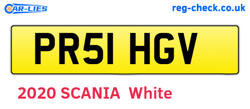 PR51HGV are the vehicle registration plates.