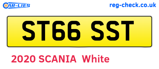 ST66SST are the vehicle registration plates.