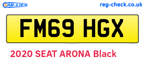 FM69HGX are the vehicle registration plates.