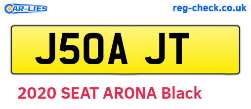 J50AJT are the vehicle registration plates.