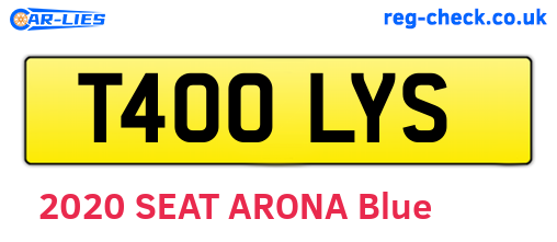 T400LYS are the vehicle registration plates.