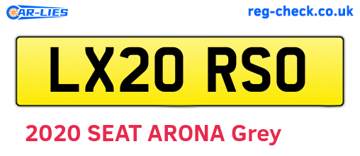 LX20RSO are the vehicle registration plates.