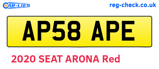 AP58APE are the vehicle registration plates.