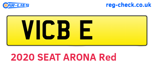 V1CBE are the vehicle registration plates.