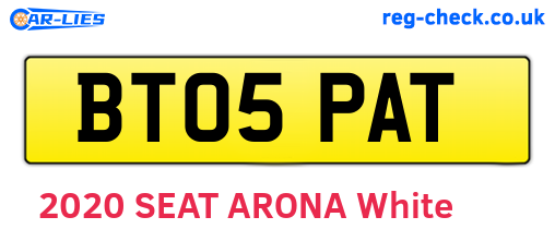 BT05PAT are the vehicle registration plates.