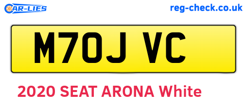 M70JVC are the vehicle registration plates.