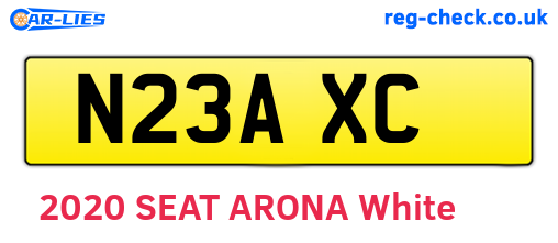 N23AXC are the vehicle registration plates.