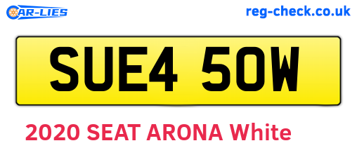 SUE450W are the vehicle registration plates.