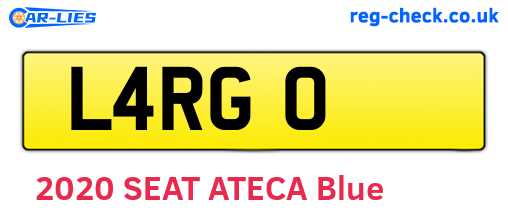L4RGO are the vehicle registration plates.