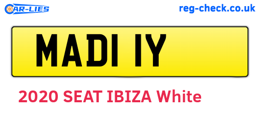 MAD11Y are the vehicle registration plates.